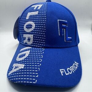 Florida Hat, Royal Blue w/White Letters, Adjustable Strapback, NWT